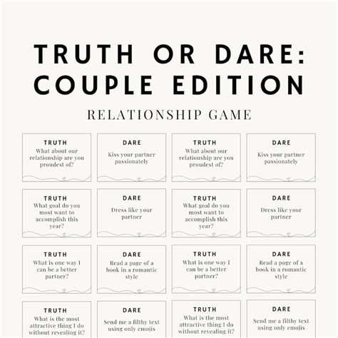 truth or dare questions romantic|460+ Couples Truth or Dare Questions That Your。